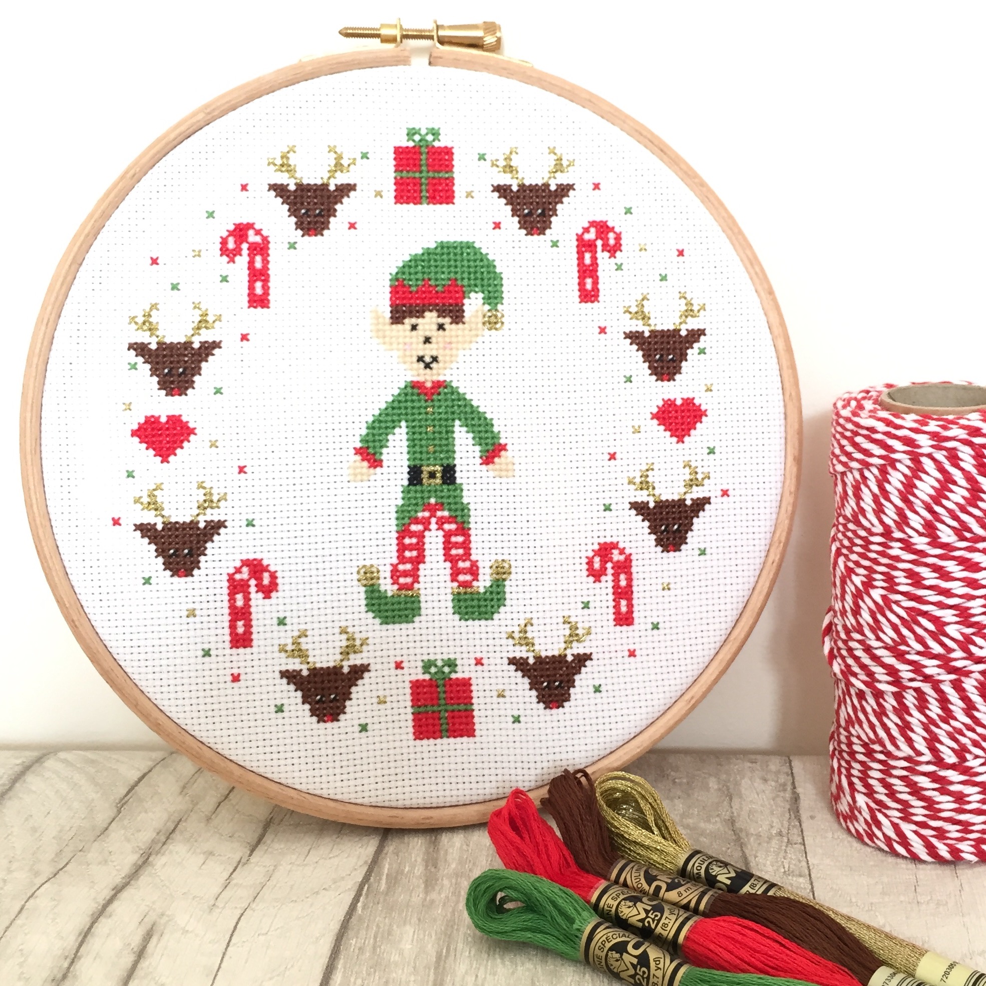 Funny Christmas Cross Stitch Kit, White Elephant Gift, Elf Cotton Headed  Ninny Muffins, Beginner Cross Stitch Kits 